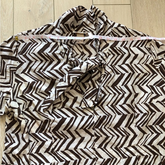 Marni at H&M 100% Silk Dress in Brown & White Size 10 - Picture 2 of 12